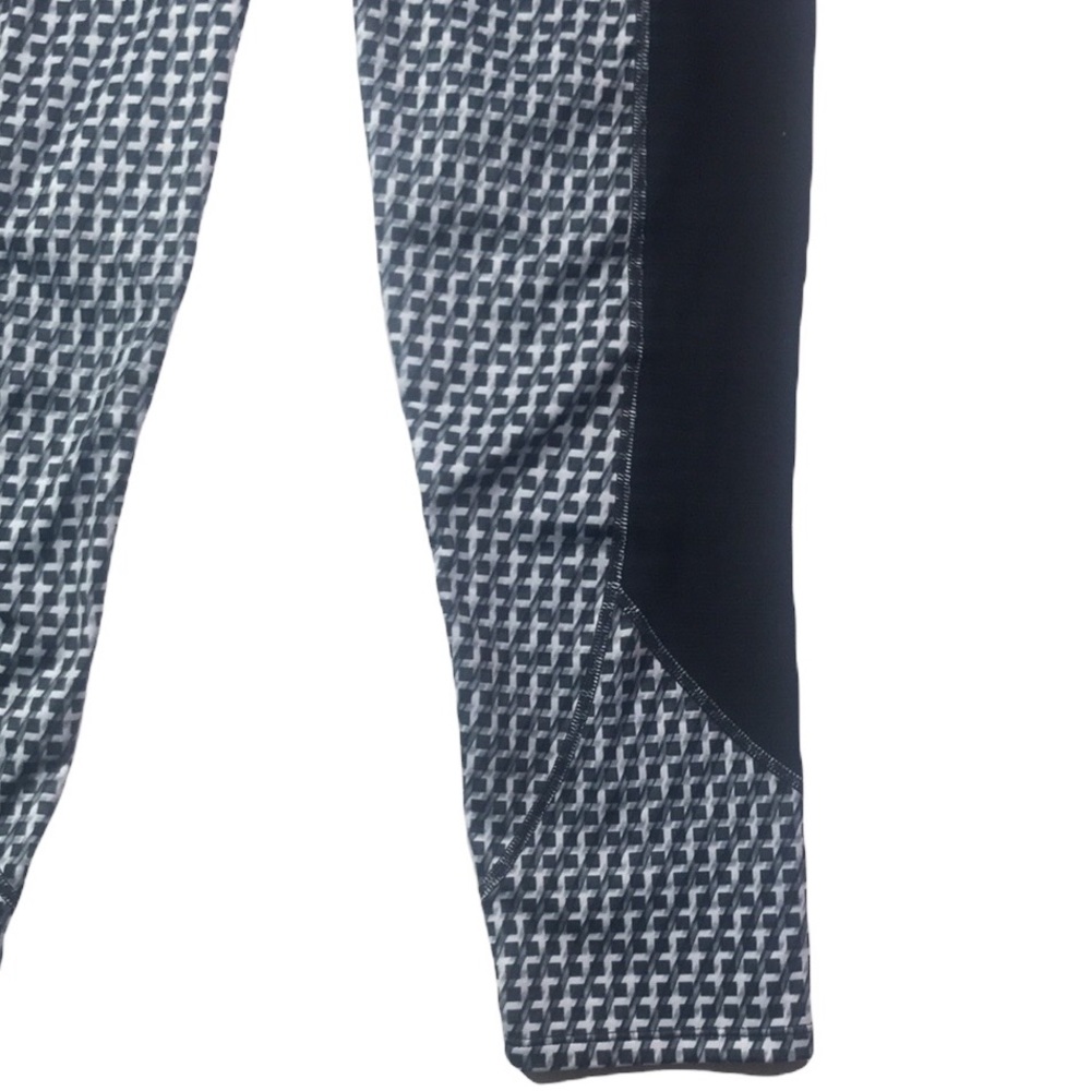Athleta Black & White Checked Crop Leggings Size S. - Picture 4 of 9
